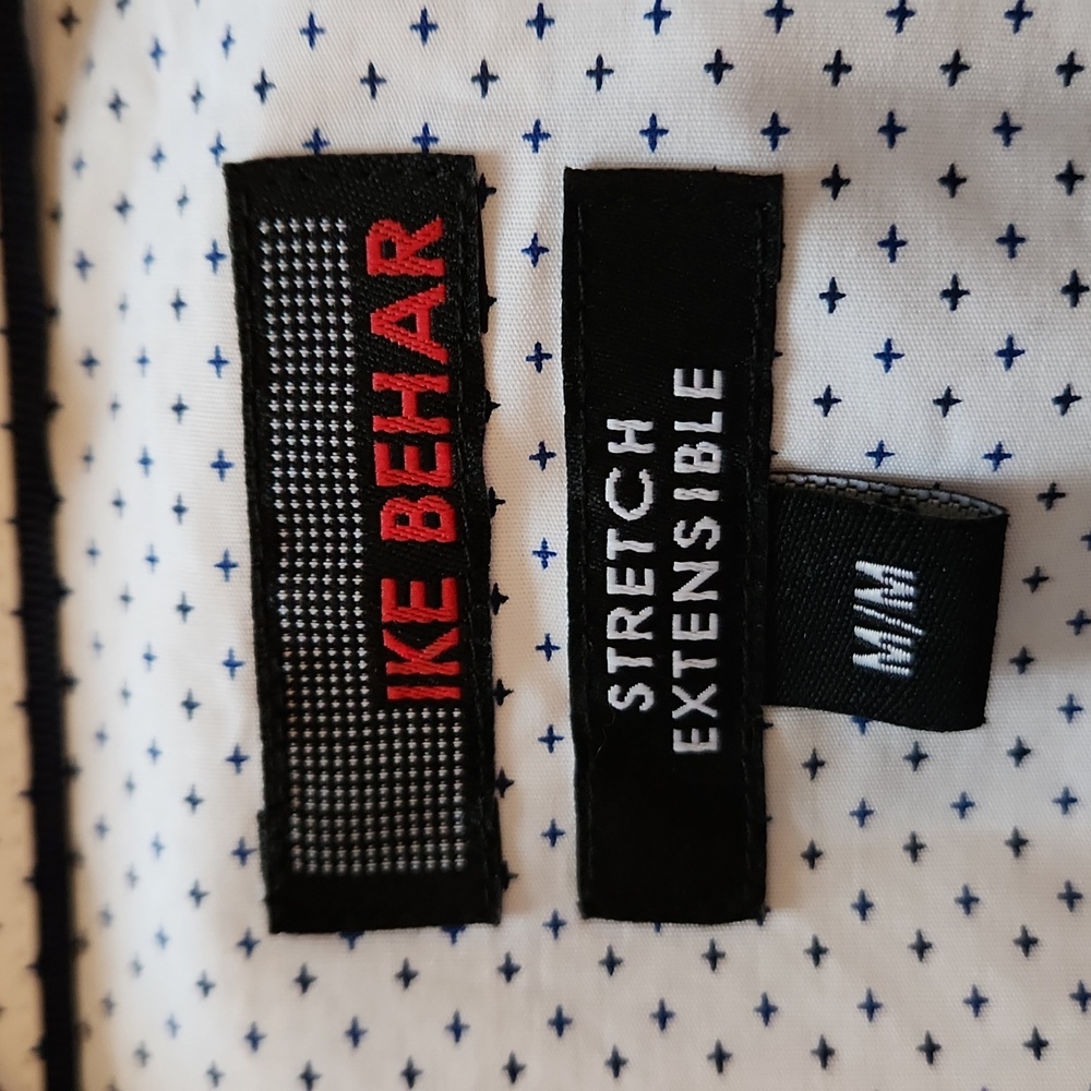Ike Behar blue and white button-down shirt, size medium - Picture 7 of 8